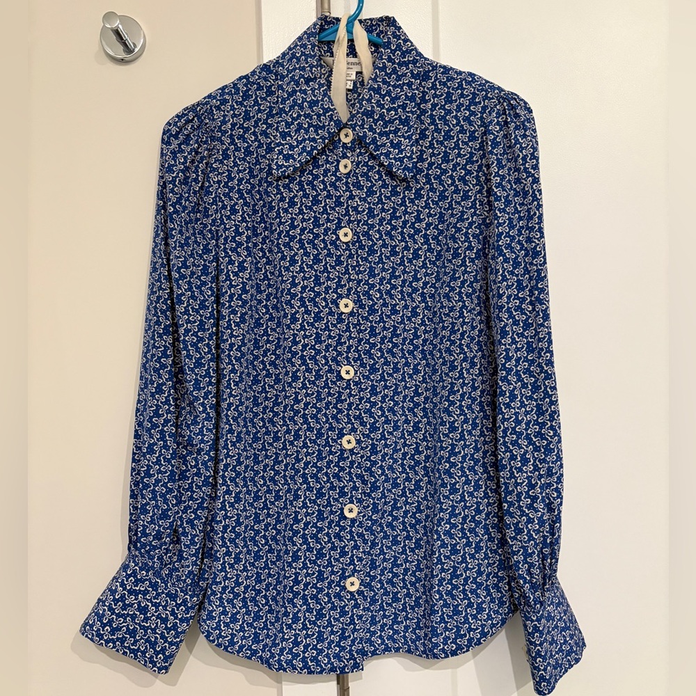 Lk Bennett Mathilde Blue Bow Patterned Women's To… - image 2